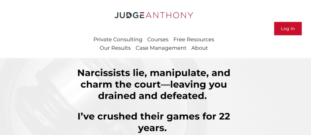 Optimised landing page for divorce lawyer showing clear headline, trust signals, and contact form